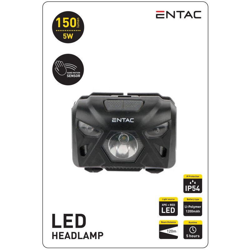 SVETILKA ENTAC EHL-5W NAGLAVNA LED - POLNILNA ČRNA